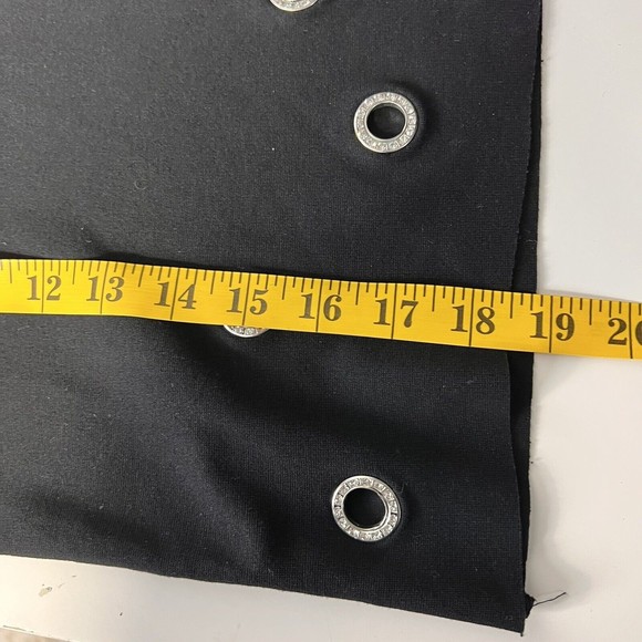 Zara Top Womens Small Black Boat Neck Rhinestone Grommet Long Sleeve Pullover - Picture 9 of 12